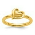 thumbnail image 2 of Auriga Fine Jewelry 925 Sterling Silver Gold-plated Heart Ring Size 7 for Women, 2 of 6