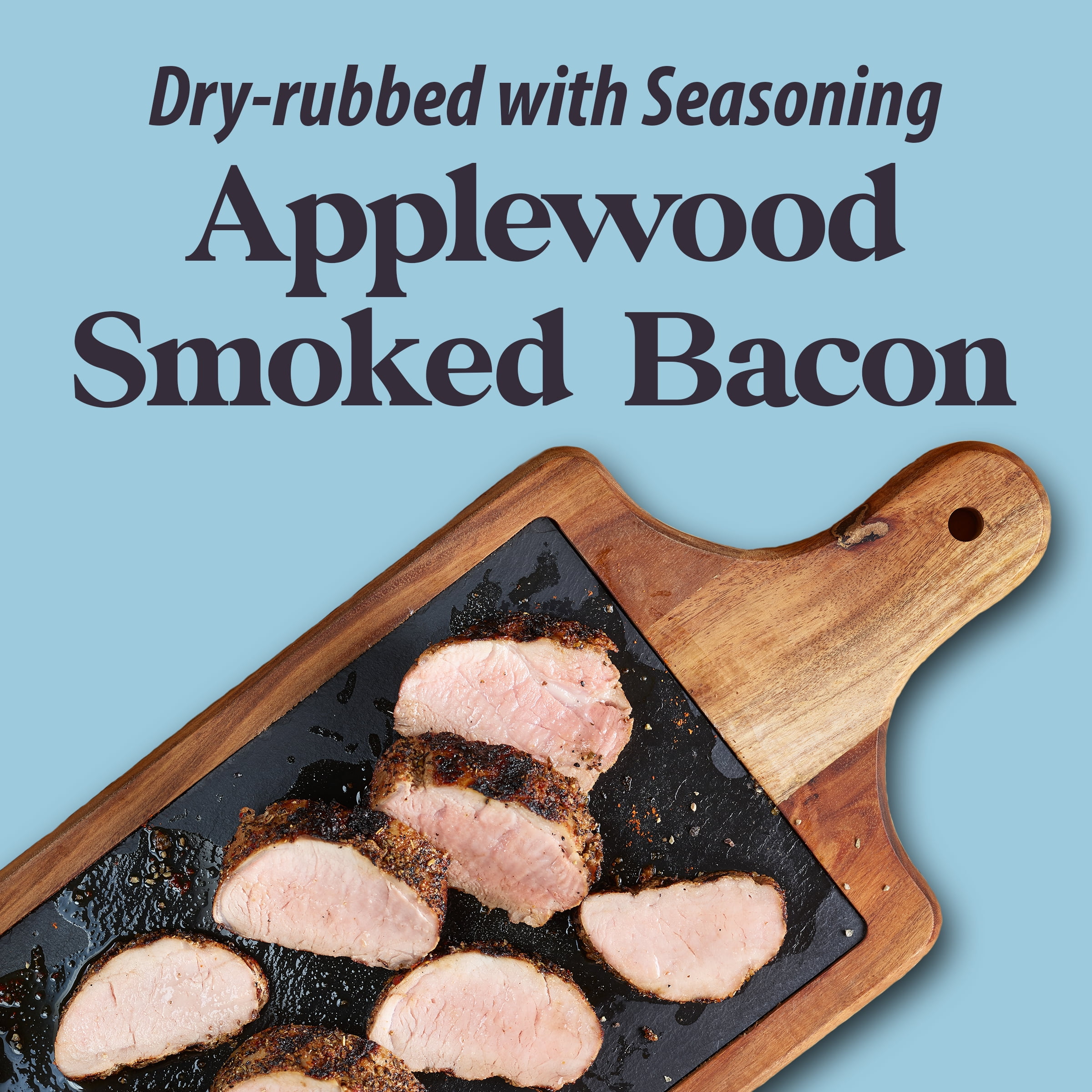 Farmer John Applewood Smoked Bacon Fresh Pork Loin Filet, 1-2.5 lb, 20 grams of Protein per 4 oz. serving