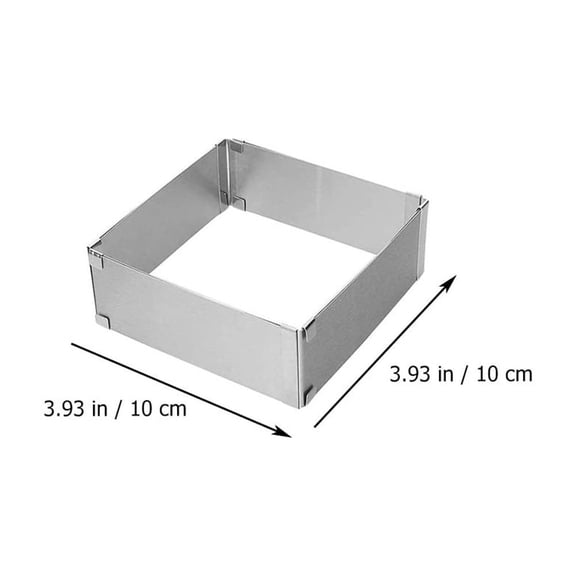 Luxshiny Set of 2 Adjustable Cake Pans Non-Stick Stainless Steel Bakeware for Easy Baking