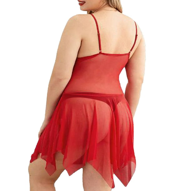 Plus Size Lingerie for Women Women's Sexy Santa Christmas Lingerie Set with  Garter Belts Lace Teddy Bodysuit, Red, Large : : Clothing, Shoes &  Accessories