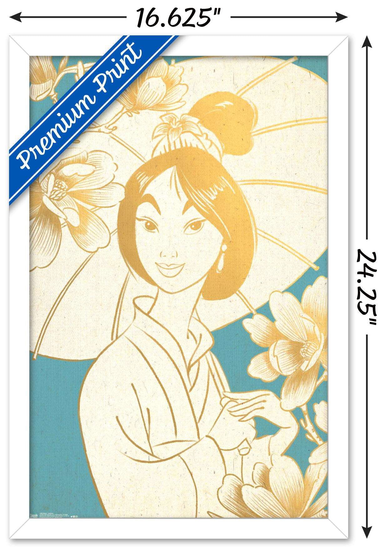 Disney Mulan - Umbrella Wall Poster, 14.725" x 22.375", Framed