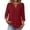Red, variant on YuXingFu Going Out Tops V-Neck Pleated Ruffle Hem for Casual Black S