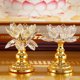 thumbnail image 4 of EeaseMX Candelabro de cristal con forma de loto, candelabro de oración para templo, suministro de Buda, 4 of 7