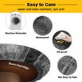 thumbnail image 3 of Elastic Fitted Round Tablecloth, Gray Waterproof Stretch Table Cover for 36"-44" Tables, Retro Oil Painting Modern Abstract Art Aesthetics Washable Outdoor Tablecloths for Patio, Picnic, Camping, 3 of 9