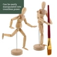 thumbnail image 4 of Pack of 6 Manikins US Art Supply® Wood 8" Artist Drawing Manikin Articulated Mannequin with Base and Flexible Body, 4 of 6