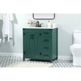thumbnail image 2 of Elegant Decor Grant 32" Aluminum MDF Single Bathroom Vanity in Green, 2 of 8