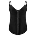 thumbnail image 6 of Wycnly Womens Tank Tops Summer Solid V-Neck Sleeveless T Shirts Casual Button Down Linen Plus Size Strap Vest Blouses Black xxxl Under $5, 6 of 7