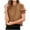 Khaki, variant on Womens Summer Tops 2025 Trendy Mock Neck Puff Sleeve Blouse Dressy Casual Business Western Shirts Spring Clothes
