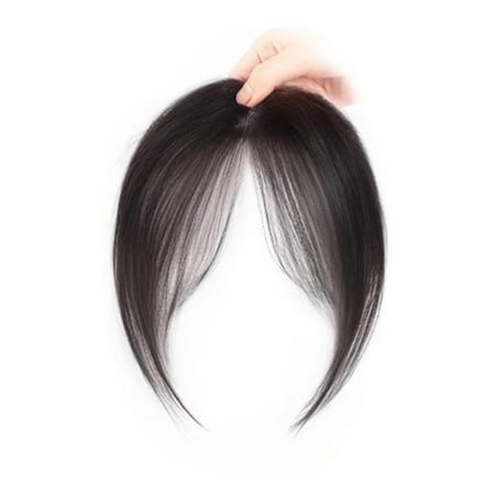 Bangs Wig Piece Womens Fluffy High-ceiling Real Hair Natural Middle-parted GXX