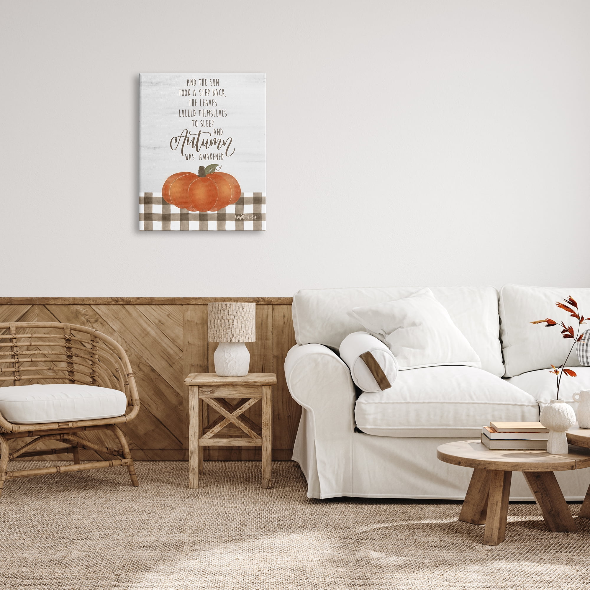 Stupell Industries Autumn Seasonal Phrase Inspirational Painting Gallery Wrapped Canvas Print Wall Art, 24 x 30