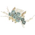 thumbnail image 3 of Fashion Green Hair Comb with Crystals for Wedding Bridal Hair Accessories (Green), 3 of 4