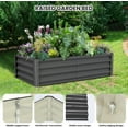 thumbnail image 6 of Yesurprise Raised Garden Bed Set of 2 6x3x2FT Galvanized Raised Garden Bed Outdoor Large Planter Raised Beds Open Base with Safety Edge and Glove, 6 of 8