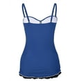 thumbnail image 4 of Hilor Women One Piece Swimsuit Tummy Control Bathing Suits Ruffle Monokini Swimwear, 4 of 7