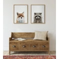 thumbnail image 6 of Kate and Laurel Sylvie Raccoon Color Framed Canvas Wall Art by Simon Te of Tai Prints, 18x24 Natural, Adorable Minimalist Animal Art, 6 of 6