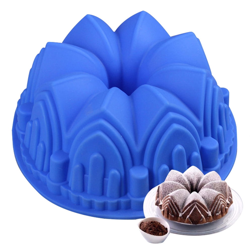 Crown Castle Silicone Cake Mold 3D Birthday Decorating Tool Large DIY Baking Pan 