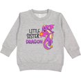 thumbnail image 2 of Inktastic Little Sister Cute Purple Dragon Toddler Sweatshirt, 2 of 4