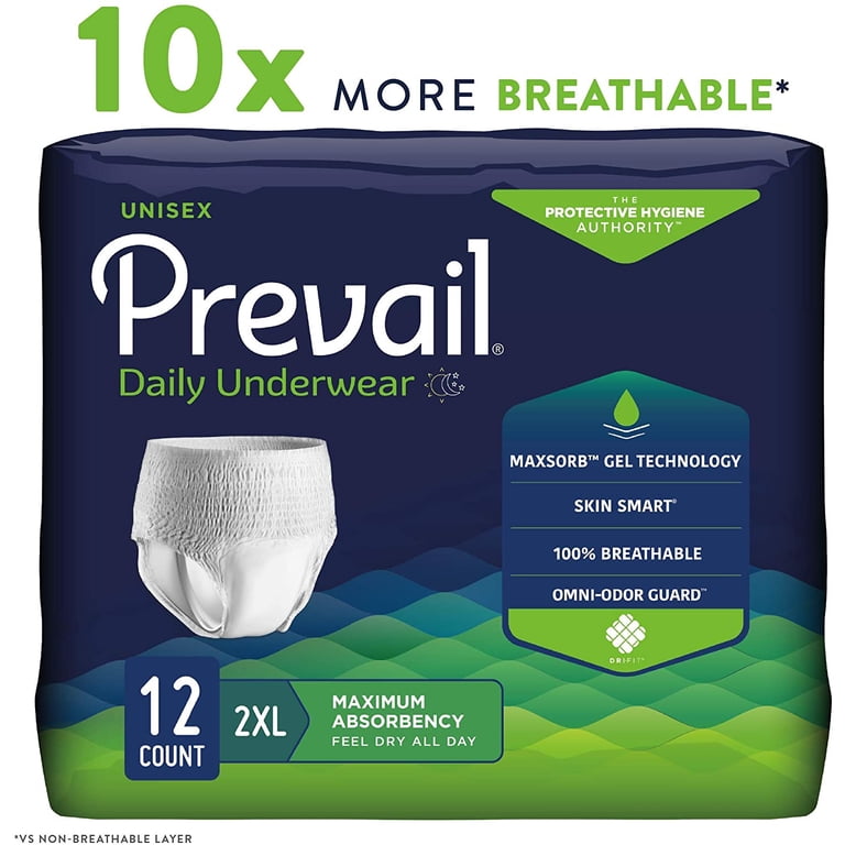 パンツ ORDINARY  DELIVERY MANCOLOURLESS Prevail, Protective Underwear, 68-80 in, XX-Large 12 ct 2 pack