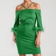thumbnail image 2 of Vestido sexy de verano con escote cruzado y falda lápiz de un solo hombro para mujer: atractivo diseño cruzado, corte lápiz, 2 of 5