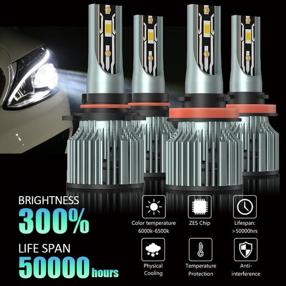 For Dodge Ram 1500 2500 3500 2009-2020 LED Headlights High-Low Beam Bulbs 6000K