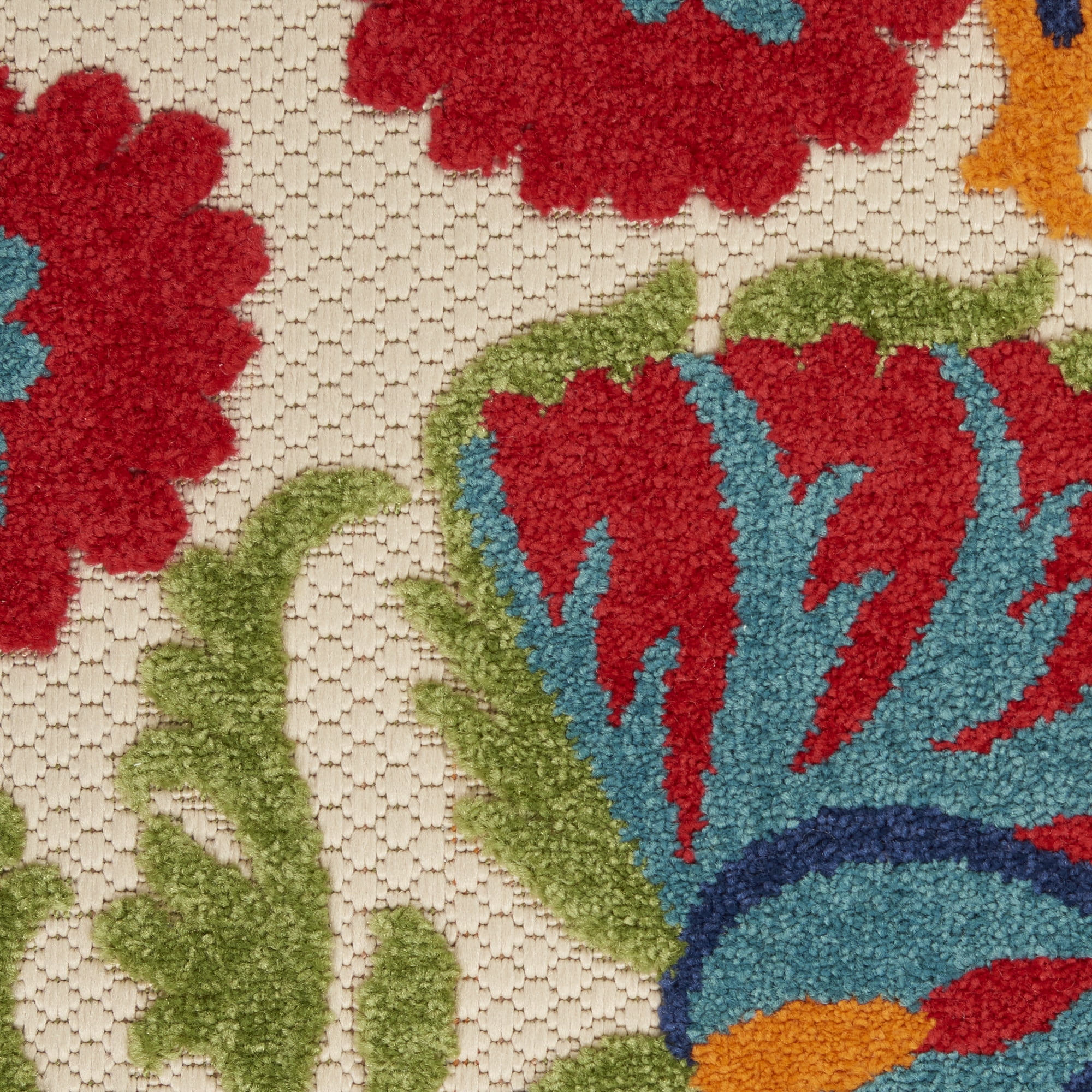 Nourison Aloha Indoor/Outdoor Red/Multi 7'10" x 10'6" Area Rug, (8x11)