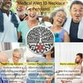 thumbnail image 2 of MetalJC Stainless Steel Tree of Life Medical Alert ID Necklace Pendants for Men Women, Engraved Customize Now, 2 of 6
