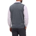 thumbnail image 3 of INSPIRE CHIC Men's Sweater Vest V Neck Knitwear Pullover Sleeveless Sweater Top M Dark Gray, 3 of 5