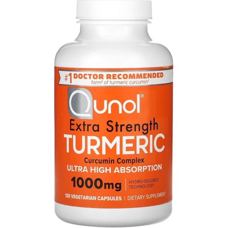 Qunols Turmeric Curcumin 1000mg Capsules - High Absorption Joint Support Supplement - 120 Capsules