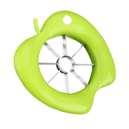 5 Pcs Fruit Cutter Slicer, 5.7*5.3 Inch Apple Slicer with Vegetable Peeler & Cleaning Brush Mango Cutter Corer Remover Tomato Stainless Steel Heavy Duty Fruit & Vegetable Cutter Easy Kitchen Tool