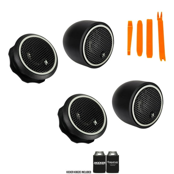 Kicker 46CST204 - Two Pairs Of CS-Series CST20 .75-inch (20mm) Tweeters With Crossovers, 4-Ohm (2 Pairs)