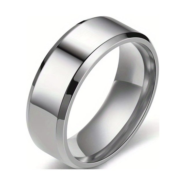 1pc Stylish and Durable Men's Stainless Steel Ring - Perfect for Weddings and Everyday Wear
