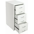 thumbnail image 3 of 6-Drawer Vertical File Cabinet on Wheels Rolling Mobile Storage Organizer White Metal Office Cabinet for Home, 3 of 18