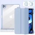 thumbnail image 2 of Case Compatible with IPad Air1/2(9.7Inch）, Soft TPU Cover Trifold Stand with Pencil Holder, Auto Wake/Sleep, Light Blue, 2 of 4
