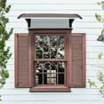 thumbnail image 4 of Oufan Window Awning Door Canopy Exterior, 40" x 38" Awnings for Doors Polycarbonate Cover Patio Door Awning Rain Snow Sunlight Protection Hollow Sheet (Brown Board & Black Bracket), 4 of 6