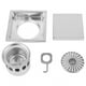 thumbnail image 1 of Desagüe de piso para baño con forma cuadrada de acero inoxidable y antiolor para ducha, 1 of 11
