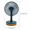 thumbnail image 2 of NUOLUX 1Ud Ventilador Azul Recargable De Con Viento Natural Ideal Para Oficinas Y Hogar, 2 of 6