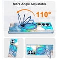 thumbnail image 5 of Rancase for Samsung Galaxy S22 Ultra Case with Magnetic Invisible Ring Stand [Compatible with MagSafe], Full Body Rugged Slim Women Men Girl Shockproof Marble Pattern Design Case, Light Blue, 5 of 7