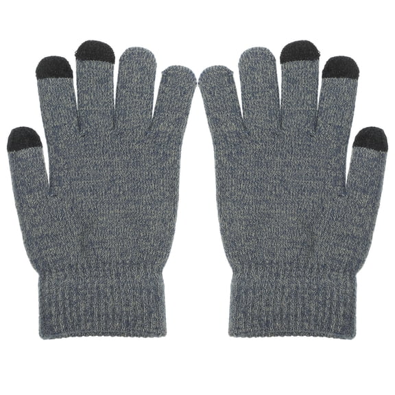 NIAIZEK Men's Grey Gloves with and Touchscreen Compatibility, 1 Pair for Outdoor and Winter Use