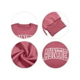 thumbnail image 6 of VILOVE Women Auntie Sweatshirt Cool Aunt Crew Neck Sweatshirt Auntie Letter Print Long Sleeve Pullover Top, Pink, 6 of 6