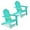 Turquoise, variant on Costway 2PCS Patio Adirondack Chair Weather Resistant Garden Deck W/Cup Holder Black