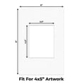 thumbnail image 2 of Oyster Shell White Picture Frame Mat for 6x9 Frames - Fits 4x5 Photos - 50 Mats, 2 of 7