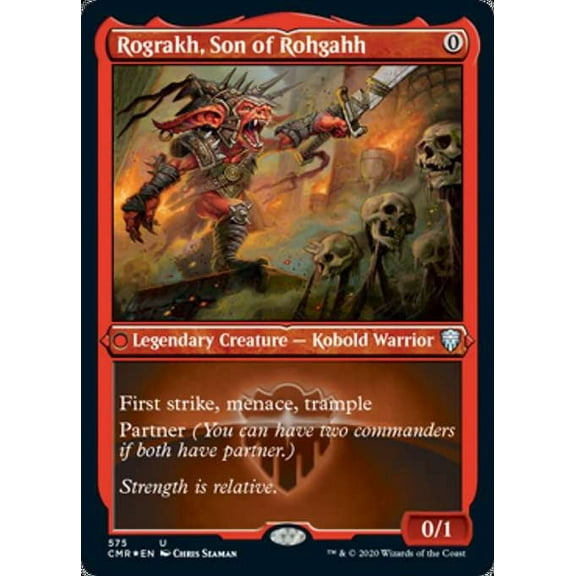 MtG Commander Legends Uncommon Rograkh, Son of Rohgahh (Etched Foil) #575