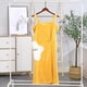 thumbnail image 3 of Toalla de baño suave de microfibra para mujer, albornoces de secado rápido y absorbentes. Amarillo, 3 of 9