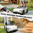 thumbnail image 6 of JoyWheels Licensed Porsche Taycan Turbo S 2 Seater Ride On Cars,24V 350W Powered Ride on Car With Remote Control,4mph,White, 6 of 9