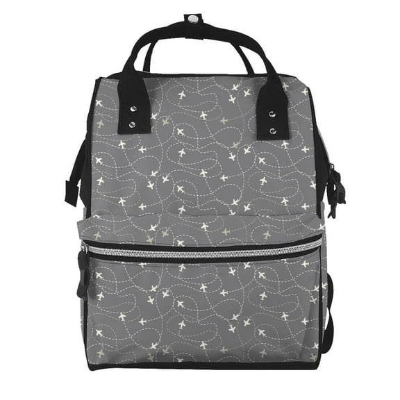 Defioc Airplane Routes Around The World for Baby Diaper Bag Backpack - Baby Bag for Boys & Girls - Diaper Backpack - Large Travel Diaper Bags- Baby Registry Search & Shower Gifts