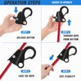 thumbnail image 3 of Boat Fender Clips, Boat Fender Quick Release Clip Stainless Steel Boat Bumper Clips Clamp on 3/8" - 5/8" Rope for Fastening Fender Lines, 3 of 7