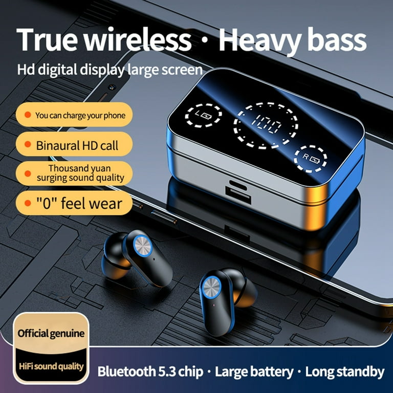 Ularma Loudest Earbuds Wireless Headphone Wireless Earphones With Display In Ear Design And Long Battery Life For Sports Wireless Earphones with Microphone Walmart