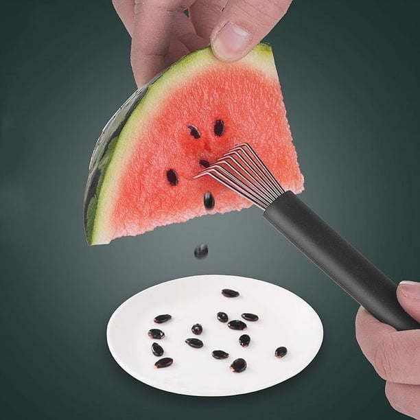 Herramienta removedora de sandía 304 Acero inoxidable | Removedor de semillas multi-pin para sandía melón manzana pera | Utensilio de cocina duradero de grado alimenticio | Extractor de núcleos | 1