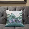 thumbnail image 5 of Amrita Sen Designs CAPL735BrCDS-ZP-26x26 26 x 26 in. Reindeer Herd Broadcloth Indoor & Outdoor Zippered Pillow - Green & White, 5 of 6