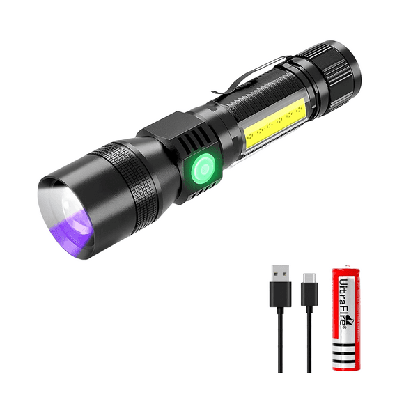 Linterna Táctica Uv Recargable 1800lm 7 Modos De Iluminación Belug Linterna Táctica