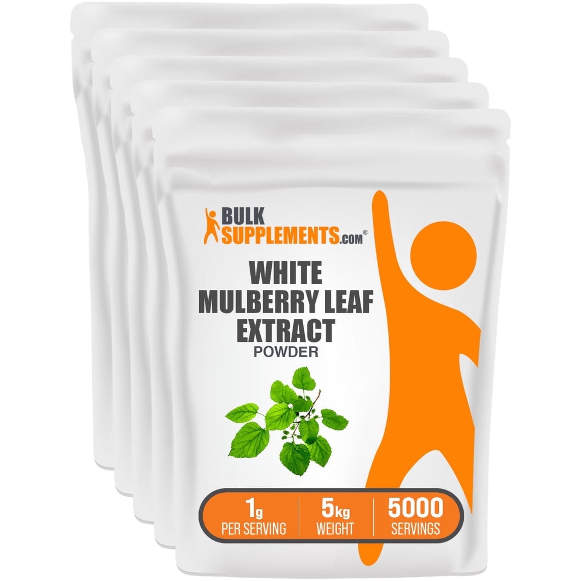 BulkSupplements White Mulberry Extract Powder - 1g per Serving - 5 Kilograms (11 lbs) - 5000 Servings